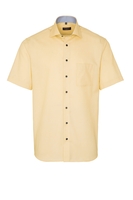 ETERNA KORTE MOUW OVERHEMD MODERN FIT GEEL MET RELIËF