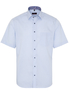 ETERNA KORTE MOUW OVERHEMD MODERN FIT KEPERBINDING LICHT BLAUW GERUIT