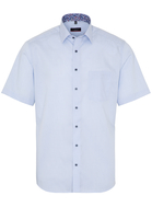 ETERNA KORTE MOUW OVERHEMD MODERN FIT KEPERBINDING LICHT BLAUW GERUIT