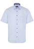ETERNA KORTE MOUW OVERHEMD MODERN FIT KEPERBINDING LICHT BLAUW GERUIT