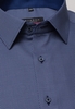 ETERNA KORTE MOUW OVERHEMD MODERN FIT KETTLANCÈ DONKERBLAUW MET RELIËF
