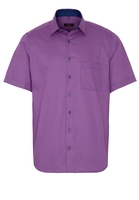 ETERNA KORTE MOUW OVERHEMD MODERN FIT KETTLANCÈ PURPER MET RELIËF
