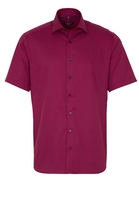 ETERNA KORTE MOUW OVERHEMD MODERN FIT KETTLANCÈ ROOD MET RELIËF