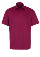 ETERNA KORTE MOUW OVERHEMD MODERN FIT KETTLANCÈ ROOD MET RELIËF