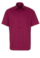 ETERNA KORTE MOUW OVERHEMD MODERN FIT KETTLANCÈ ROOD MET RELIËF