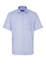 ETERNA KORTE MOUW OVERHEMD MODERN FIT LICHTBLAUW MET RELIËF