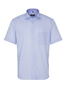 ETERNA KORTE MOUW OVERHEMD MODERN FIT LICHTBLAUW MET RELIËF