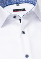 ETERNA KORTE MOUW OVERHEMD MODERN FIT NATTÉ WIT MET RELIËF