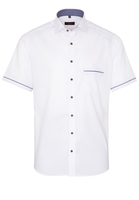 ETERNA KORTE MOUW OVERHEMD MODERN FIT NATTÉ WIT MET RELIËF