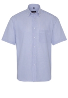 ETERNA KORTE MOUW OVERHEMD MODERN FIT OXFORD LICHTBLAUW / WIT