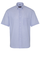 ETERNA KORTE MOUW OVERHEMD MODERN FIT OXFORD LICHTBLAUW / WIT