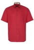 ETERNA KORTE MOUW OVERHEMD MODERN FIT OXFORD ROOD UNI