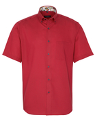 ETERNA KORTE MOUW OVERHEMD MODERN FIT OXFORD ROOD UNI