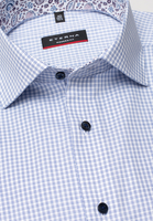 ETERNA KORTE MOUW OVERHEMD MODERN FIT PINPOINT BLAUW GERUIT