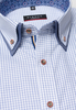 ETERNA KORTE MOUW OVERHEMD MODERN FIT PINPOINT BLAUW GERUIT