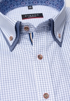 ETERNA KORTE MOUW OVERHEMD MODERN FIT PINPOINT BLAUW GERUIT