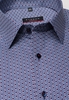ETERNA KORTE MOUW OVERHEMD MODERN FIT PINPOINT BLAUW PRINT