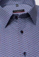 ETERNA KORTE MOUW OVERHEMD MODERN FIT PINPOINT BLAUW PRINT