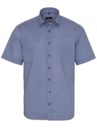 ETERNA KORTE MOUW OVERHEMD MODERN FIT PINPOINT MARINEBLAUW PRINT