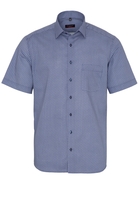 ETERNA KORTE MOUW OVERHEMD MODERN FIT PINPOINT MARINEBLAUW PRINT