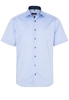 ETERNA KORTE MOUW OVERHEMD MODERN FIT PINPOINT MEDIUM BLAUW UNI