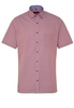 ETERNA KORTE MOUW OVERHEMD MODERN FIT POPELINE ABRIKOOS / WIT GERUIT
