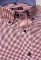 ETERNA KORTE MOUW OVERHEMD MODERN FIT POPELINE ABRIKOOS / WIT GERUIT