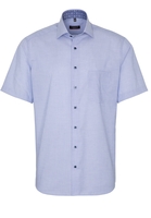 ETERNA KORTE MOUW OVERHEMD MODERN FIT POPELINE BLAUW UNI