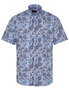 ETERNA KORTE MOUW OVERHEMD MODERN FIT POPELINE BRUIN PRINT
