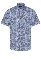ETERNA KORTE MOUW OVERHEMD MODERN FIT POPELINE BRUIN PRINT