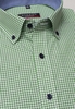 ETERNA KORTE MOUW OVERHEMD MODERN FIT POPELINE GROEN/WIT GERUIT