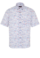 ETERNA KORTE MOUW OVERHEMD MODERN FIT POPELINE KLEURRIJK PRINT
