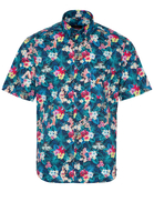 ETERNA KORTE MOUW OVERHEMD MODERN FIT POPELINE MARINEBLAU/KLEURRIJK