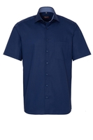 ETERNA KORTE MOUW OVERHEMD MODERN FIT POPELINE MARINEBLAUW UNI