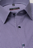 ETERNA KORTE MOUW OVERHEMD MODERN FIT POPELINE ROOD / BLAUW PRINT
