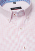 ETERNA KORTE MOUW OVERHEMD MODERN FIT POPELINE ROOD / WIT GERUIT