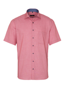 ETERNA KORTE MOUW OVERHEMD MODERN FIT ROOD MET RELIËF
