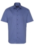 ETERNA KORTE MOUW OVERHEMD MODERN FIT SATIJNBINDING BLAUW PRINT
