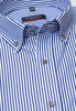 ETERNA KORTE MOUW OVERHEMD MODERN FIT TWILL BLAUW GESTREEPT