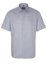 ETERNA KORTE MOUW OVERHEMD MODERN FIT TWILL BLAUW PRINT