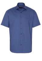 ETERNA KORTE MOUW OVERHEMD MODERN FIT TWILL BLAUW PRINT