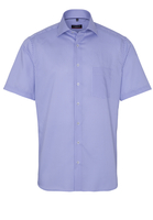 ETERNA KORTE MOUW OVERHEMD MODERN FIT TWILL BLAUW/WIT PRINT