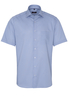 ETERNA KORTE MOUW OVERHEMD MODERN FIT TWILL GEEL/BLAUW PRINT