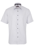 ETERNA KORTE MOUW OVERHEMD MODERN FIT TWILL GRIJS MET RELIËF