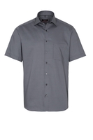 ETERNA KORTE MOUW OVERHEMD MODERN FIT TWILL GRIJS PRINT
