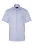 ETERNA KORTE MOUW OVERHEMD MODERN FIT TWILL LICHTBLAUW PRINT