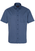 ETERNA KORTE MOUW OVERHEMD MODERN FIT TWILL MARINEBLAUW PRINT