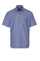 ETERNA KORTE MOUW OVERHEMD MODERN FIT VISGRAAT - MARINBLAUW PRINT