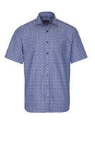 ETERNA KORTE MOUW OVERHEMD MODERN FIT VISGRAAT - MARINBLAUW PRINT