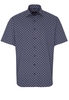 ETERNA KORTE MOUW OVERHEMD MODERN FIT VISGRAAT - PURPER PRINT